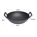 container transport cast iron wok with ears